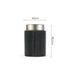 Black Ceramic Storage Jar Vertical Pattern Tea Can Alloy Double Lid Candy Box Kitchen Food Storage Container Home Decoration New