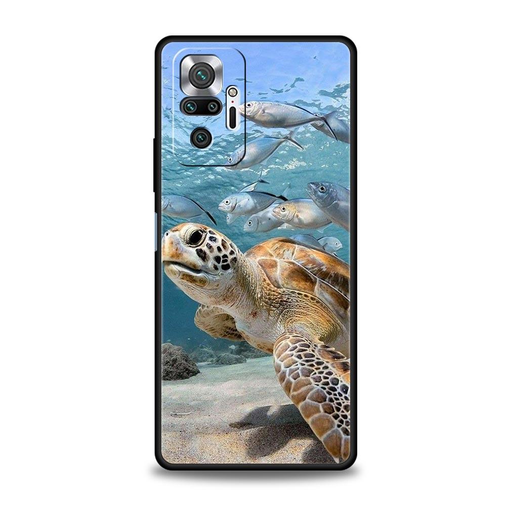 Ozean Tier Delfin Handyhülle Für Xiaomi Redmi Note 14 13 5G 10 11 12 Pro Plus 4G 14C 13C 12C 10C Schwarze Abdeckung