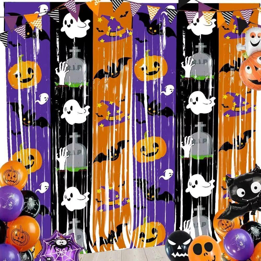 Creativity Pumpkin Ghost Bat Curtain 1X2M Wall Hanging Ghost Pendants  Photo Background