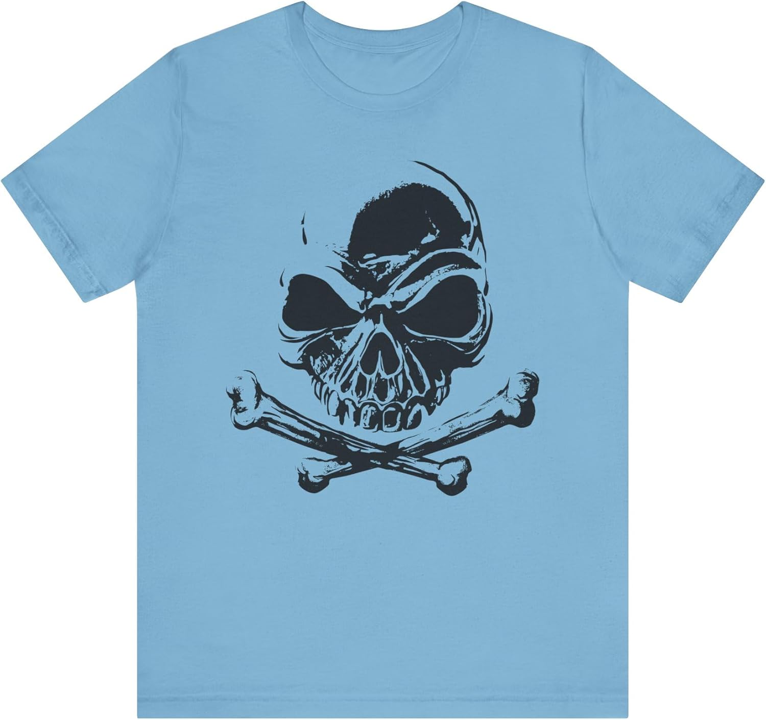 Black Skull Graphic Design Tee, Skull Shirt, Vintage Tees, Art Design T-Shirt, Vintage Graphic Tee, Art Shirts with Skulls S