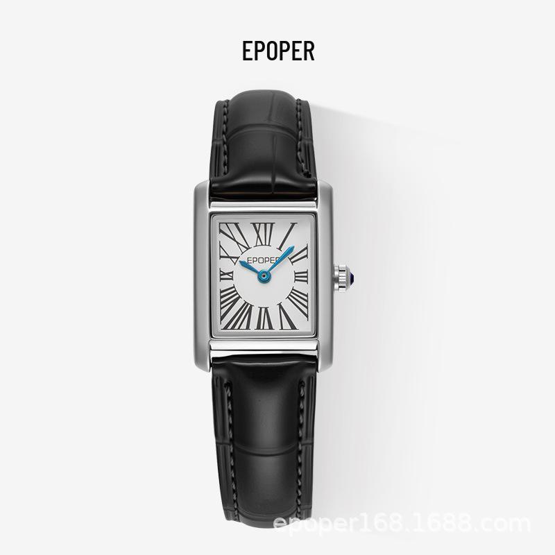 Klassische Vintage Lederarmband Wasserdichte Quarz-Uhr