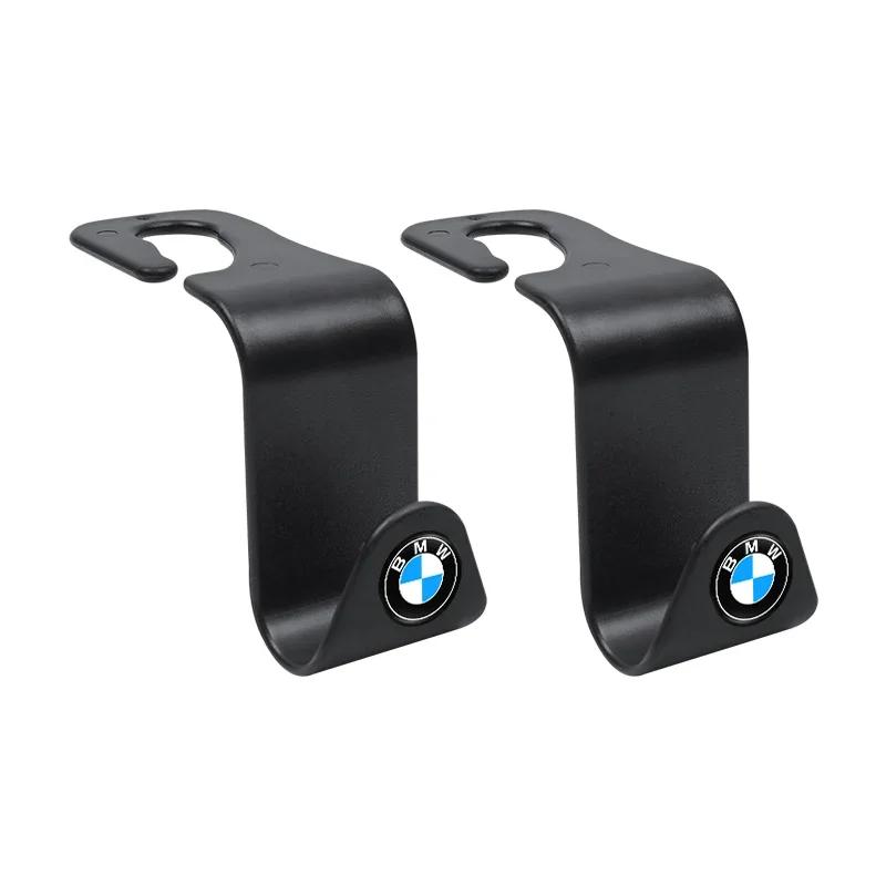 BAGH3 Car Sticker 2Pcs Portable Car Seat Back Hooks Auto Accessories For BMW Performance F30 F20 GT F10 E46 E36 E91 E30 E34 E53 E61 X7