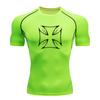 Men's Quick Dry Compression Workout T-Shirt, Cracked Iron Cr