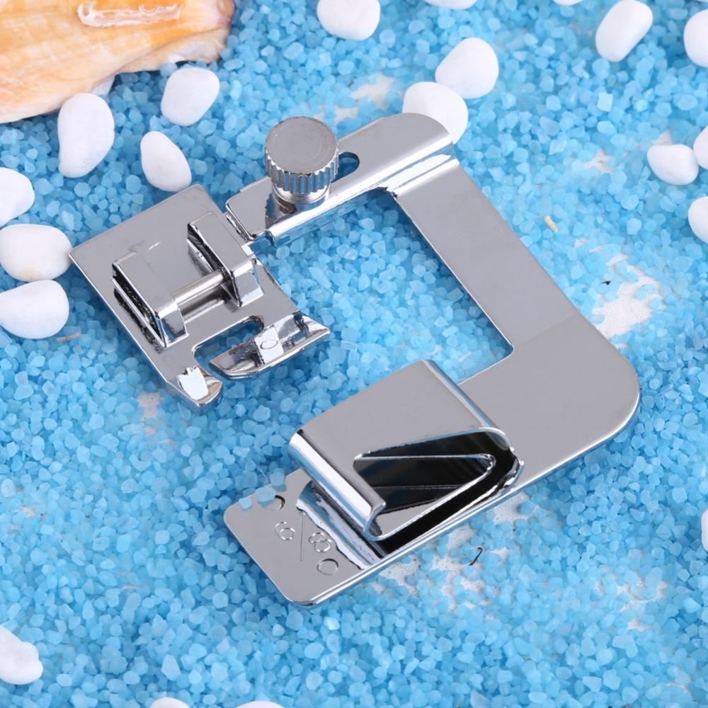 3pcs Multifunction Snap On Presser Feet Low Shank Wide Hemming Rolled Hem Presser Foot Zinc Alloy Snap On Hemming Presser Foot