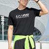 Li Ning Training Series Reflective Letter Logo Quick-Dry Short Sleeve T-Shirt Men Tops Black ATSS833-1