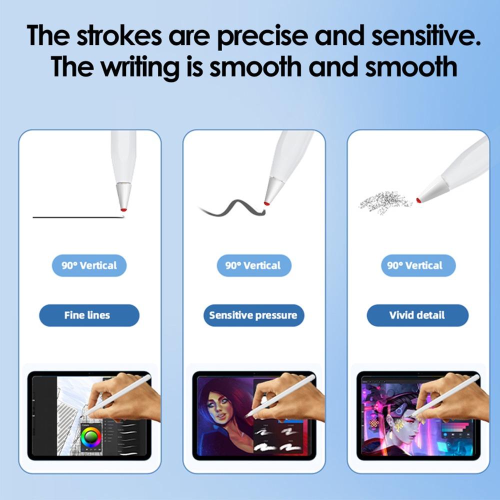 Replacement Flocked Pencil Tips for Apple Pencil 1 2 Pro Tablet Stylus Soft Mute Pen Nib Wear-Resistant for IPad Pencil Stylus