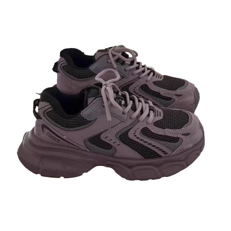 2024 Spring and Autumn New Fashion ins Tide Daddy Shoes Women's Two Cotton Lightweight Running Shoes Casual Sneakers Women's