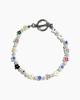 September 5 Flower Pearl Mix Biz Bracelet [White]