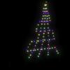 LED Christmas Tree with Ground Spikes Multicolored 182 cm Metal