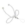 Sparkling Crystal Bead Phone Lanyard Fashionable Bowknot Star Keychain Bag Purse Backpack Decoration for Women Girls
