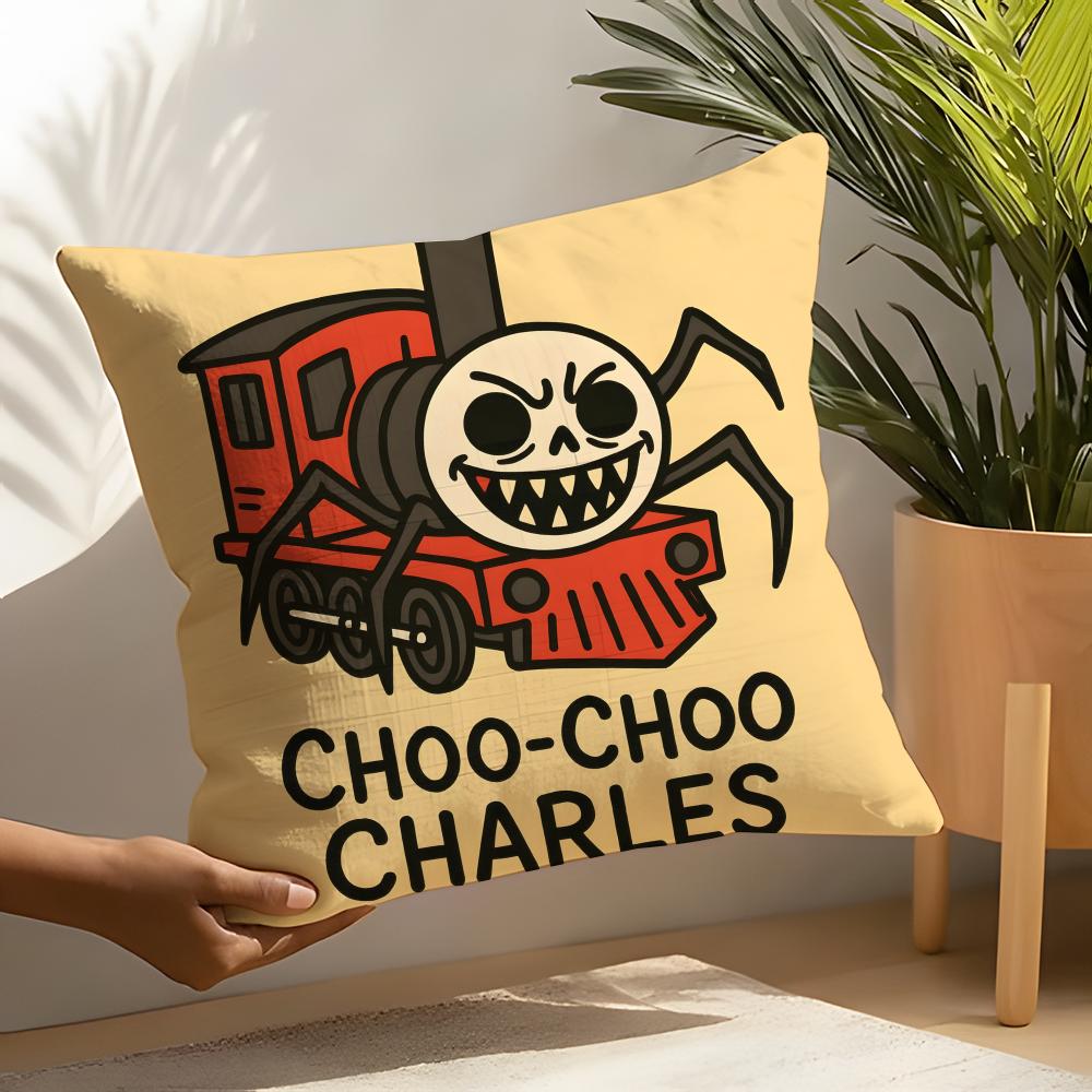 Horror Games CChooChoo Charles Pillow Case Linen Cushion Covers For Decorative Sofa Home Pillows Case Car Chair Pillows Cases