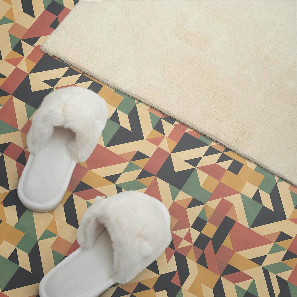 Package of Self-Adhesive Tiles Abstract Geometric Pattern 6X60X30 Cm