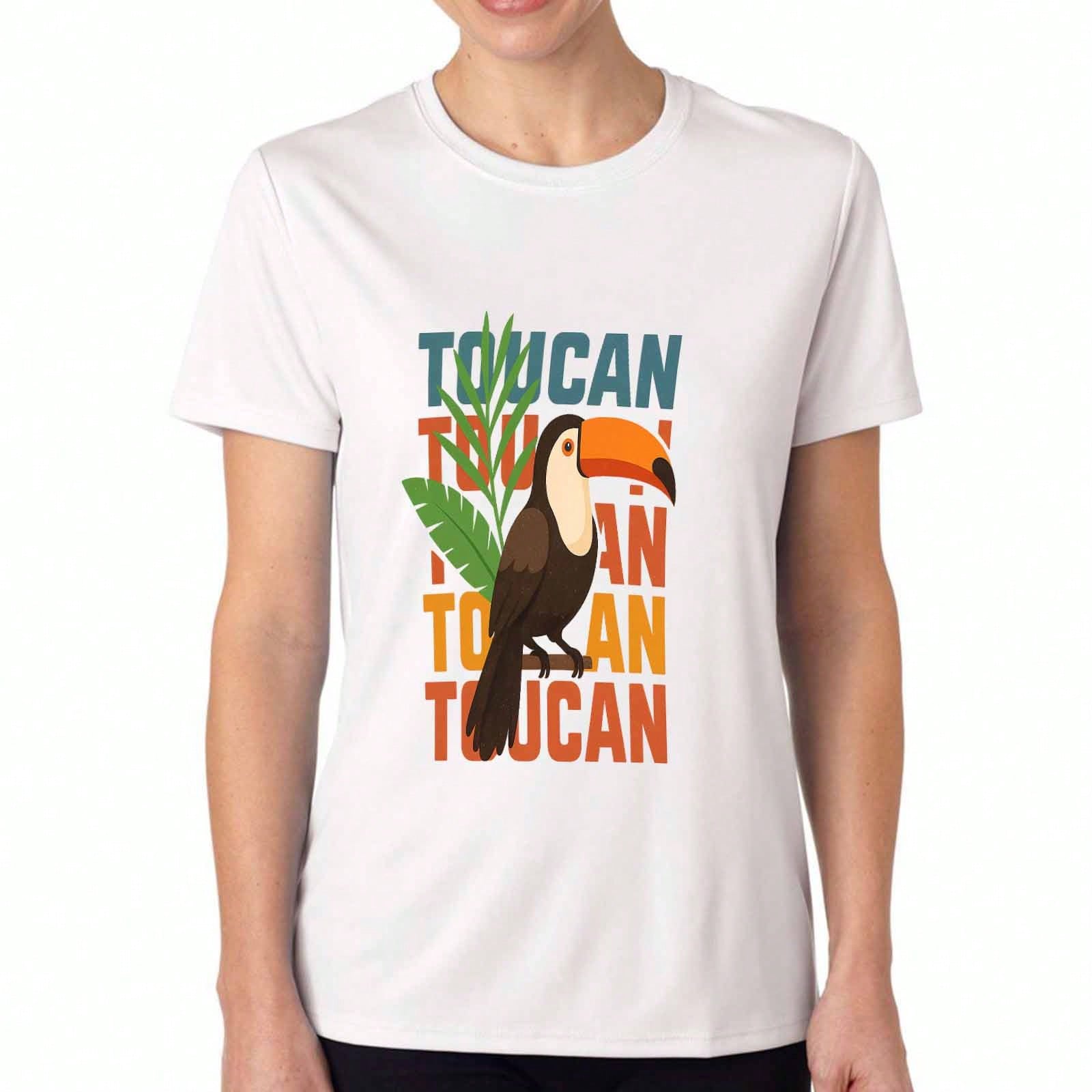 Toucan Bird unisex s Cotton T Shirt, Pure Cotton HighQuality Print, Durable, Casual And Fashionable. Featuring A Vibrant Toucan Do It Graphic, Comfy A S разноцветный