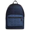 West 32 Monogram Coated Canvas Backpack Large Men Backpack Denim-Blue CBI91-QBY2Y