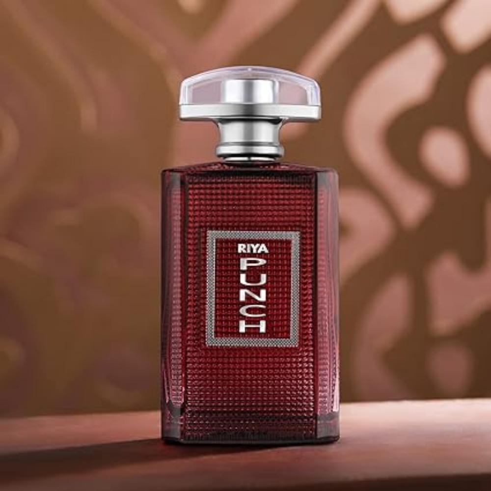 RIYA Punch For Men Eau De Parfum Spray Spicy Woody 100 ML Power Fragrance Long Lasting Fragrance/Power Lifestyle Scent (Red Brown)