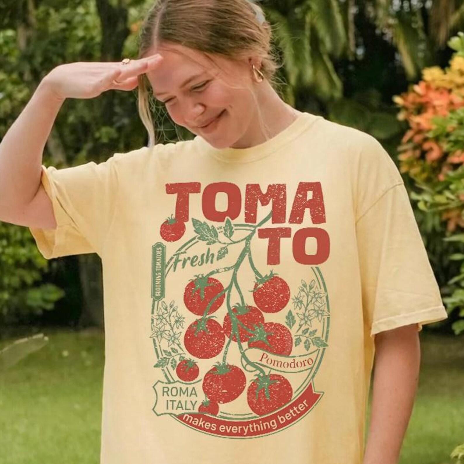 Comfort Colors® Vintage Tomato Summer Shirt - Botanical Tshirt,Gardening Tee,Aesthetic T-shirt 3XL