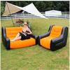 Deluxe Inflatable Backrest Sofa: Portable Double Flocked Recliner for Outdoor Camping