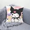 Cute K-Kuromi Pillow Case Cushion Cover Soft Cute Throw Pillow Case For Car Sofa Pillowcase Polyester With Zipper