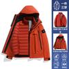Men Women 3-in-1 Waterproof Windproof Down Jacket Outdoor Hiking Camping Skiing