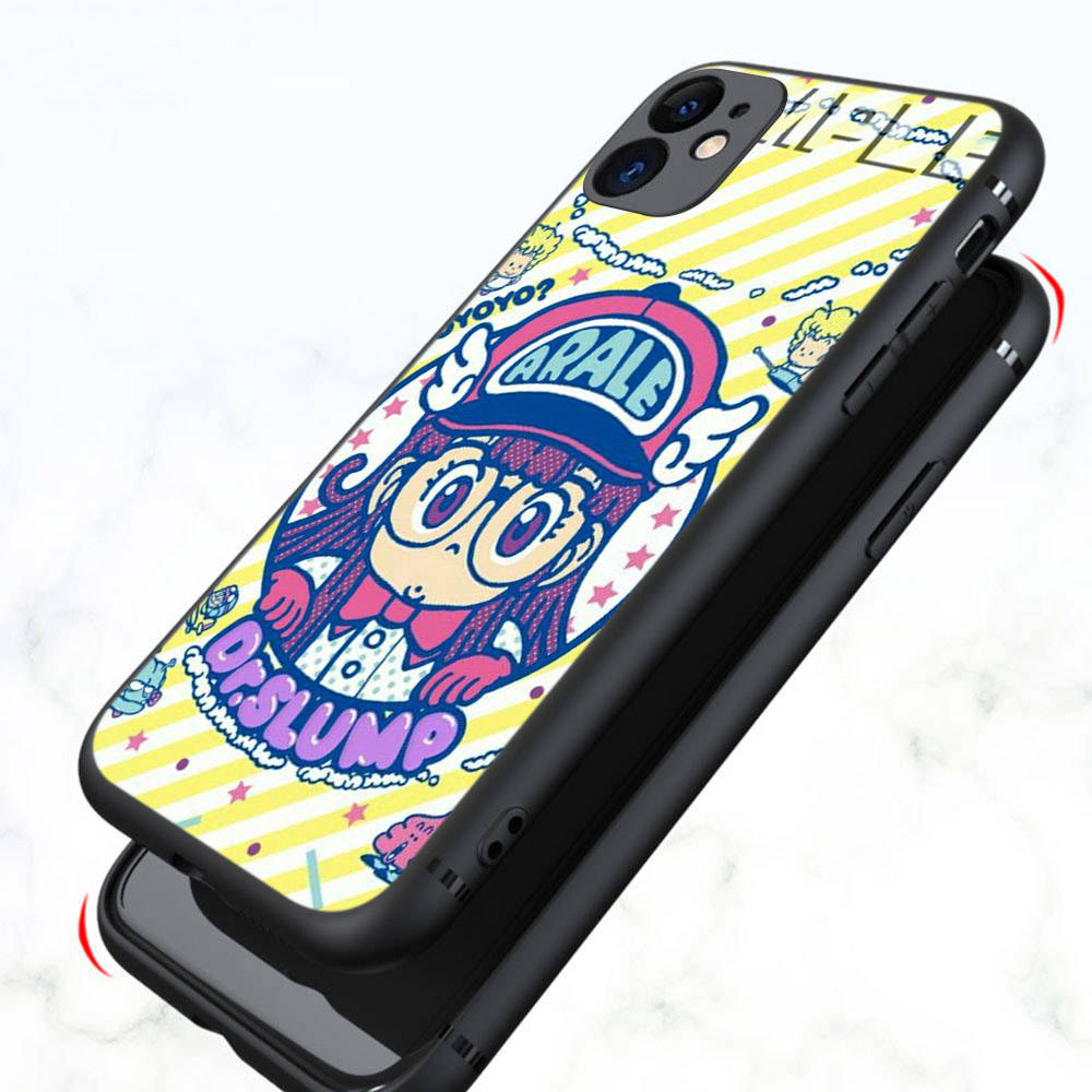 DT34 Dr. Slump Arale Case for iPhone 16 15 Plus 14 13 12 11 Pro 8 7 6S 6 SE 5S X XR XS Max Realme C30 C33 C31 9I Huawei P30 Black Soft Cover