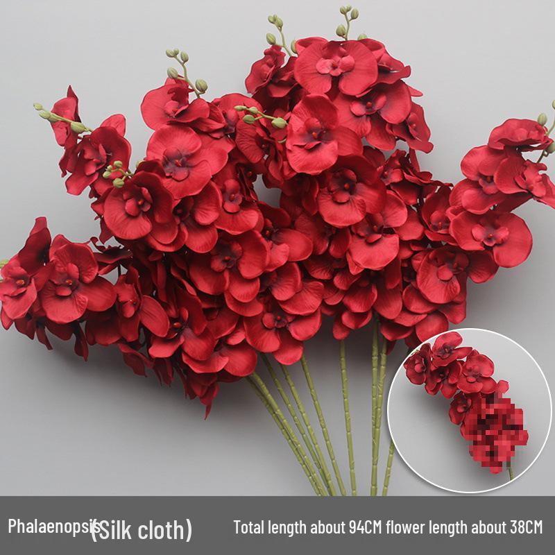 10-Piece Burgundy Floral Décor Set: Red-Toned Artificial Flowers, Mat, Aisle Runner, Wedding Decoration