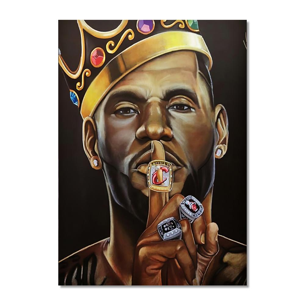 Basketball-Promi-Wandmalereien, Poster, Dunking-Wandmalereien, moderne Heimdekoration, Ölgemälde, Drucke