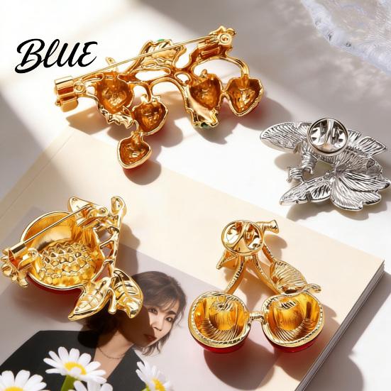 Bag Decoration Pin Oil Dripping Fruit Brooch Alloy Cherry Strawberry