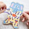 DIY Montessori Dinosaurs Rope Shape Puzzle Logical Thinking Training Thread Nail Board Educational Toys For Children Kids