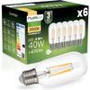 6X Bec LED E27 T45 Filament 4W = 40W 470Lm 3000K Caldă 360° Decorativ Lumiled