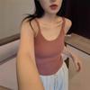 #Human cotton integrated cup sling vest women's autumn and winter skin-friendly inner base lazy warm small vest new