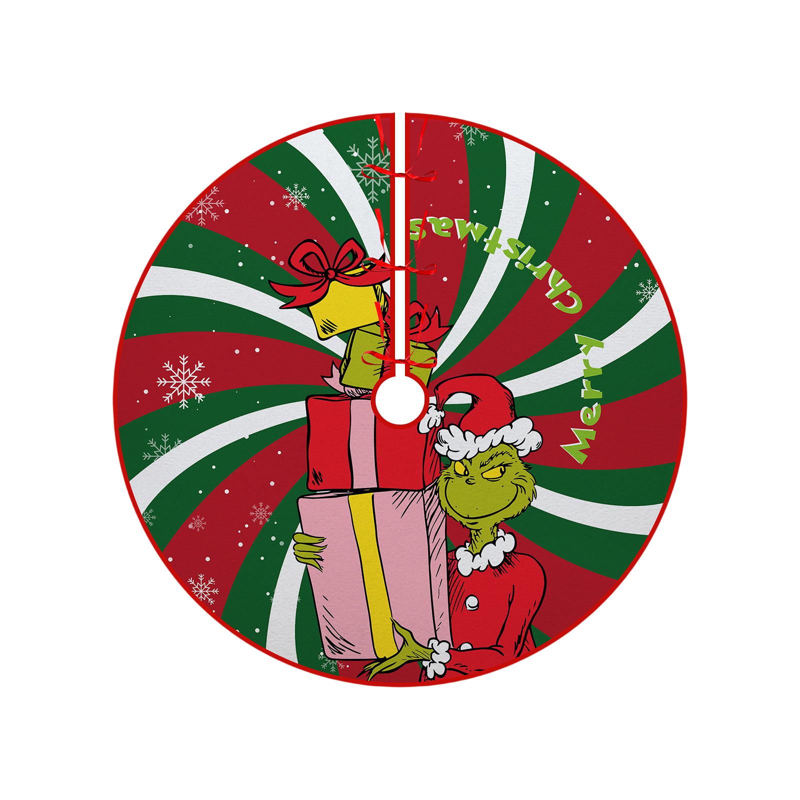 

Christmas Tree Skirt Handicrafts, Christmas Decorations, Printed Ornaments, Christmas Supplies. One Size