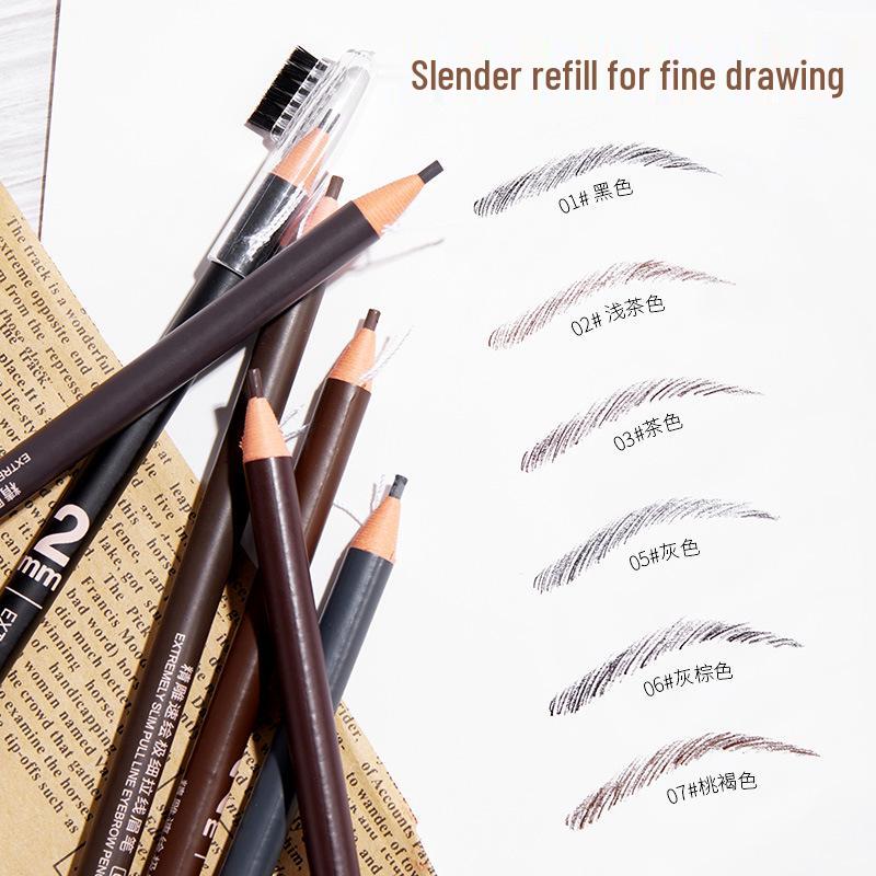Henshi Precision Ultra-Fine Waterproof Eyebrow Pencil - Quick Draw, Smudge-Resistant, Long-Lasting Makeup Tool