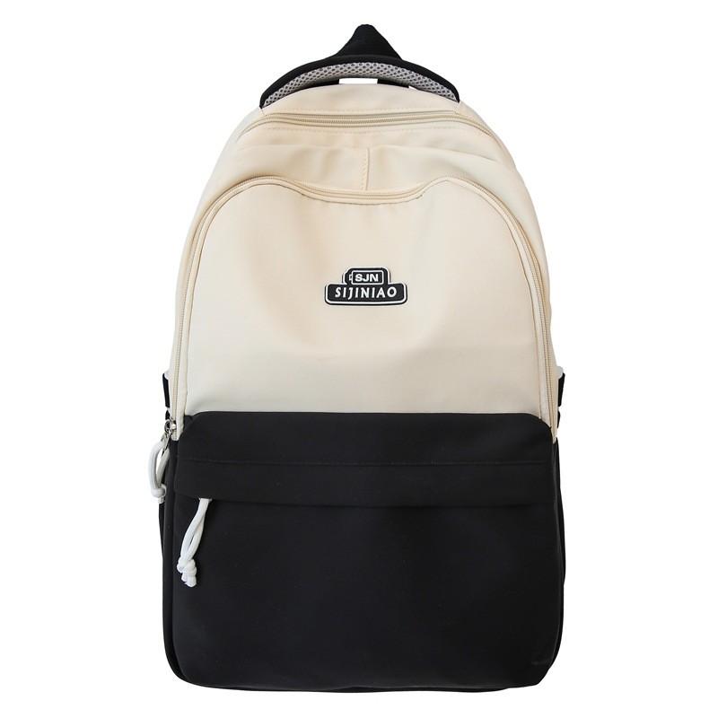 Stylish And Functional Summer Nylon Backpack For School Unique Color Block Design