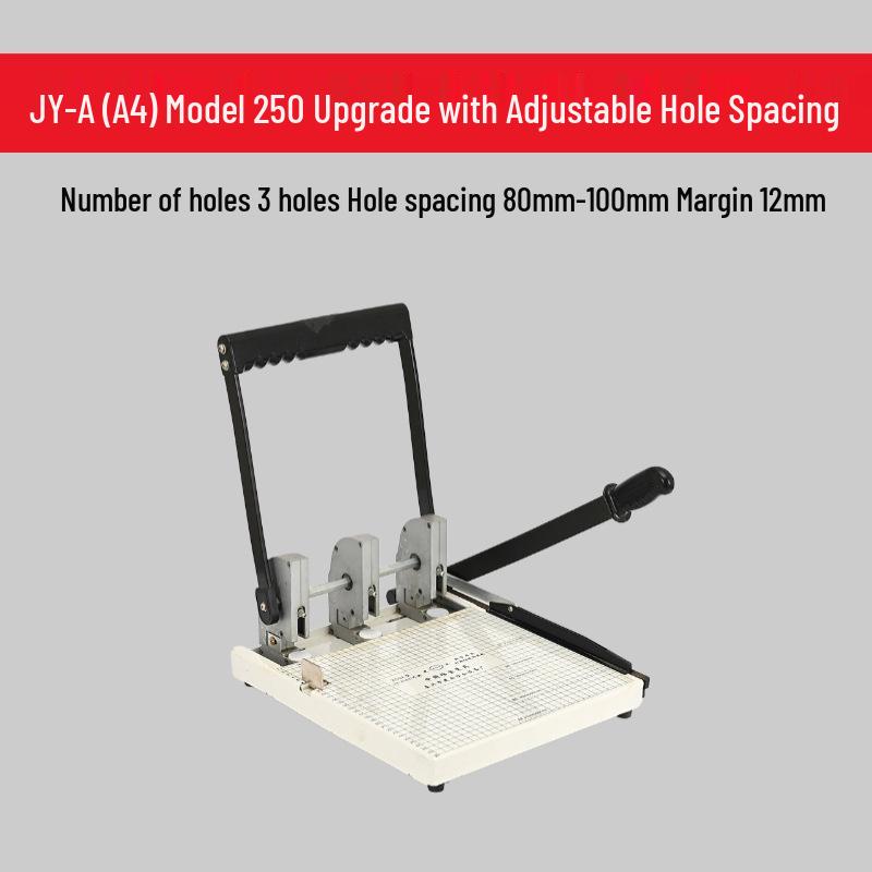 Three-Hole Binding Machine & Puncher with Cutter