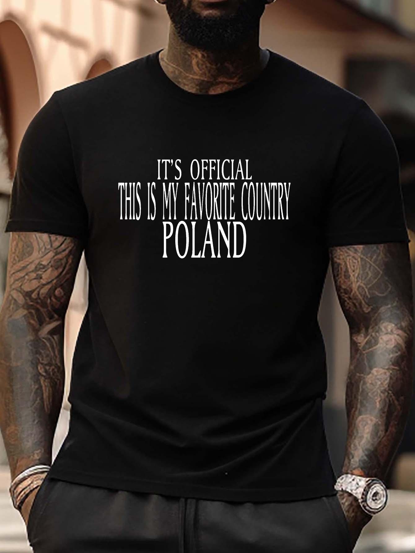 

Plus Size Summer T-shirt - POLAND Nation Graphic Print XXL