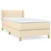 3130390 vidaXL Divan Bed with Mattress Cream 80x200 Cm Fabric