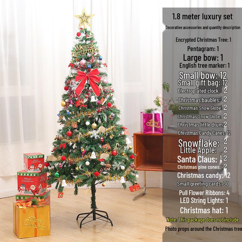 Christmas Tree Set with Window Decorations (60cm, 1.2m, 1.5m, 1.8m, 2.1m)