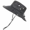 New men's and women's camouflage bucket hat outdoor sun protection fishing hat big edge outdoor hiking sun hat
