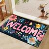 Spring Flower Welcome Doormat Decor Kitchen Corridor Balcony Rugs Carpet Living Room Bath Anti-slip Foot Mat Bedroom Floor Mat