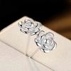 Romantic Flower Earring Women Metal Silver Color Minimalist Earrings for Teens Delicate Gift Fashion Jewelry Gift Trends
