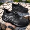 Mesh Breathable Casual Sneakers Lace-up Black Soft-soled Shoes New Shoes for Autumn