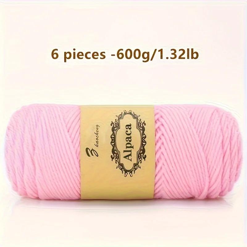 6 Pcs Premium Soft & Durable Alpaca Blend Yarn Worsted Weight, Perfect for Knitting Sweaters Assorted Colors
