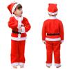 DONGRI Patch Shop Kinder Weihnachtsmann Kostüm, 4-teiliges Set, Mütze, Jacke, Hose und Gürtel, Weihnachtsoutfit (80 cm)
