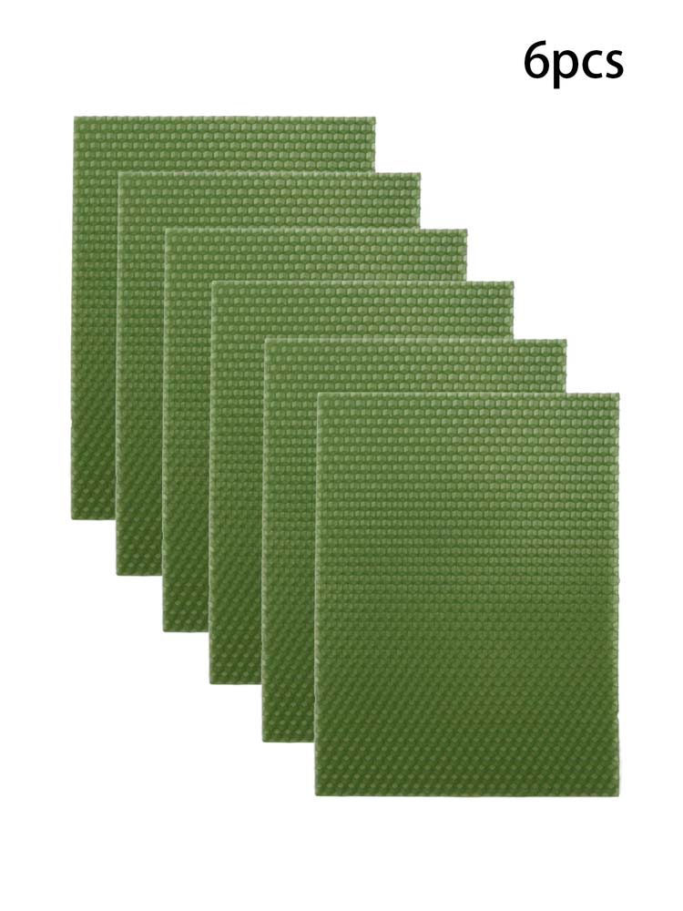 Набор из 6 листов цветного пчелиного воска для свечей-роллов, сделай сам, ручная работа, бездымное изготовление свечей, сотовый восковой лист, материал для занятий с детьми зелёный