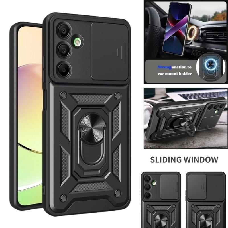Camera Protection Fundas For Samsung Galaxy A16 A26 A36 A56 5G A06 4G Case Shockproof Armor Car Holder Magnetic Ring Phone Cover
