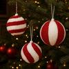 10CM Christmas Tree Decor Plush Surface Hanging Balls Ornament  Holiday Decor