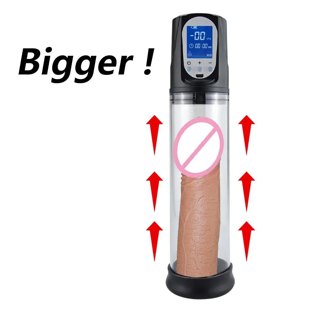Electric Penis Pump Automatic Sucking Pump Real Penis Trainer for Man Big Cock Extender Penis Enlargement Sex Tool Adult Toys 18