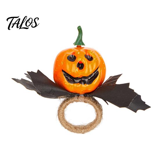 Skull Napkin Ring Halloween Ring, Pumpkin, Eyeball, Spider, Holder Spider for Holiday Dinner Table Decor, Party Supplies Decor