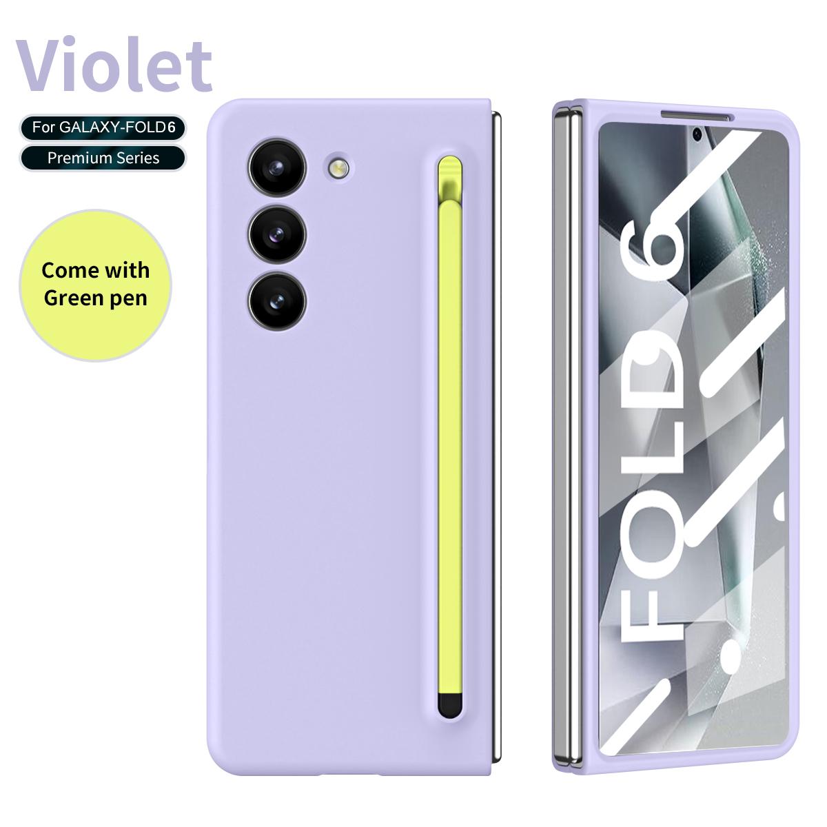 

Пластиковый чехол для телефона с гнездом для ручки для Samsung Galaxy Z Fold 6 5 4 Fold6 Fold5 Fold4 Fold3 Защитная пленка для стекла, включая ручку Galaxy Z Fold6