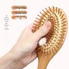 Meridian Bamboo Air Cushion Wooden Comb – Anti-static Beech Wood Massage Comb for Women